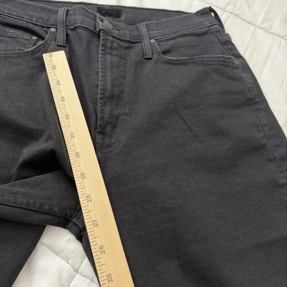 Mother Jeans Womens 29 Black High Waisted Rider Ankle Not Guilty Straight Denim